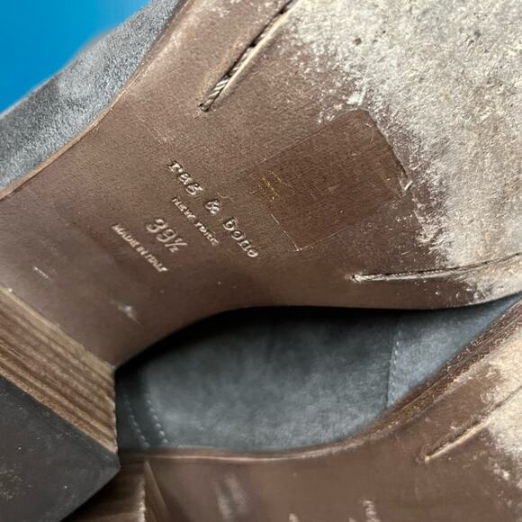 rag & bone Wesley Suede Block Heel Stacked Ankle Western Boot Women’s 9.5/39.5 - Picture 11 of 11